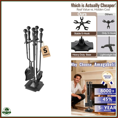Fireplace tool set - set, 5